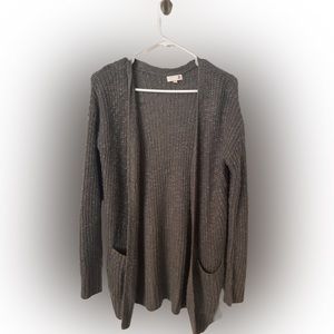 SO Dark Gray Knit Sweater Cardigan